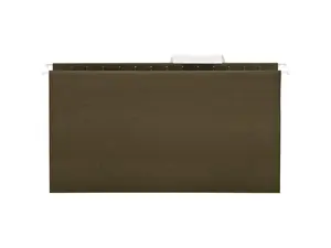 Business Source Hanging File Folder Legal 11 Pt. 1/3 Cut 25/BX Green 43569