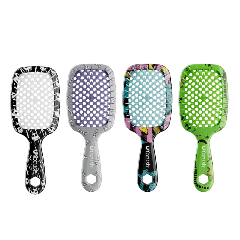 Disney Tim Burton's The Nightmare Before Christmas Unbrush Hair Brush Collection Bundle