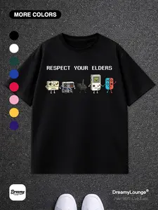 Vintage Pixel Art Graphic Tee, Unisex Fitted Short Sleeve Top, Casual Fall & Winter Wear, Perfect for Daily Home or Outdoors