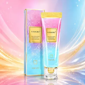 Glittering texture Niacinamide Whitening Toothpaste,my orders placedrecently by me， Niacinamide Intensive Whitening Toothpaste with Natural Gentle Care Deep Stain Removal Clean Peach Flavor, Improves Gum Health, Fresh Breath, a gift for Mom