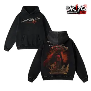 Devil May Cry Dante and trish son of sparda Anime Manga game Vintage Cotton 2 sided Washed Tshirt Sweatshirt Hoodietees Top Casual graphic t-shirts