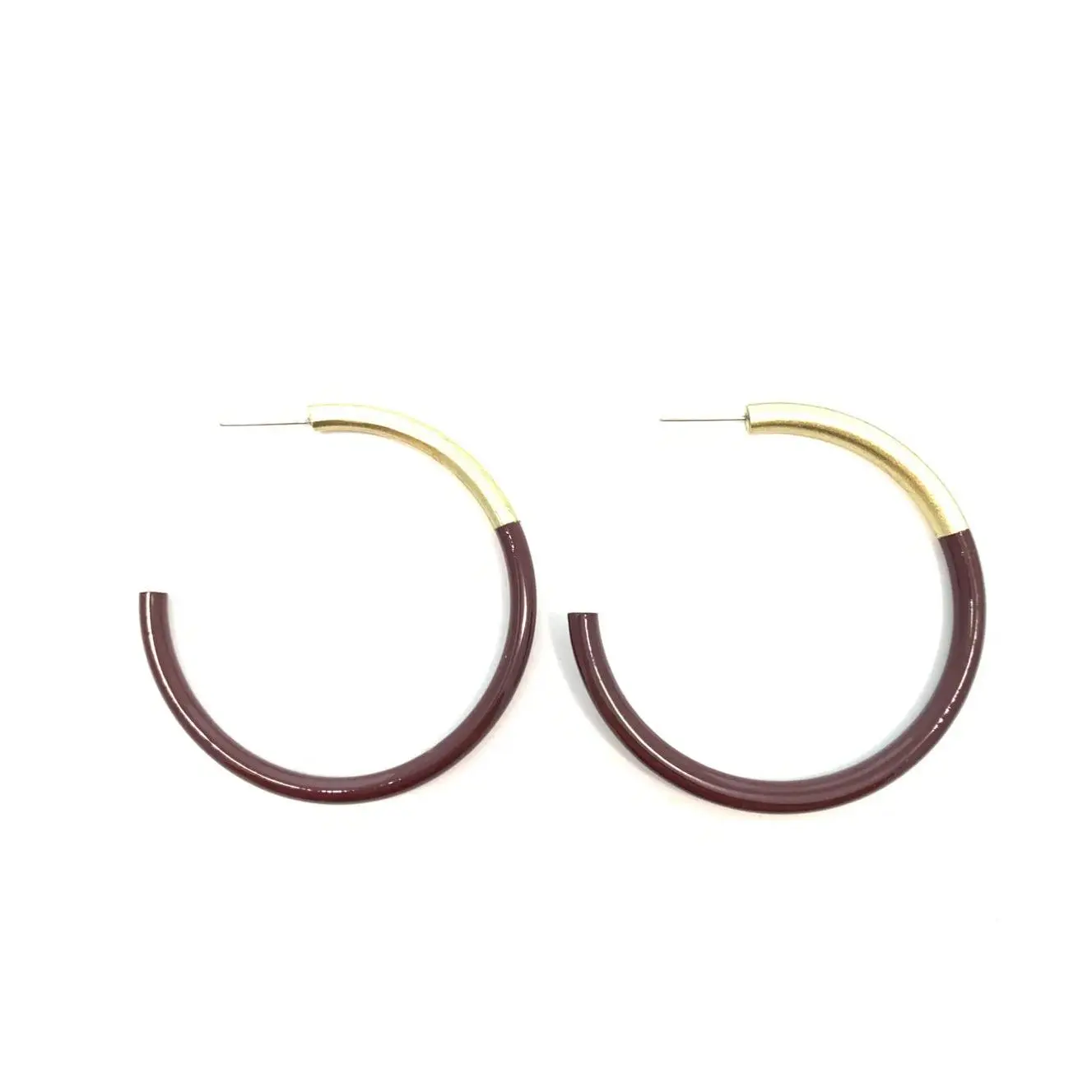 Liz Hoops Dark Maroon
