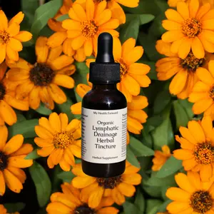 Organic Lymphatic Drainage Tincture - Herbs for Lymphatic Drainage & Flushing Toxins