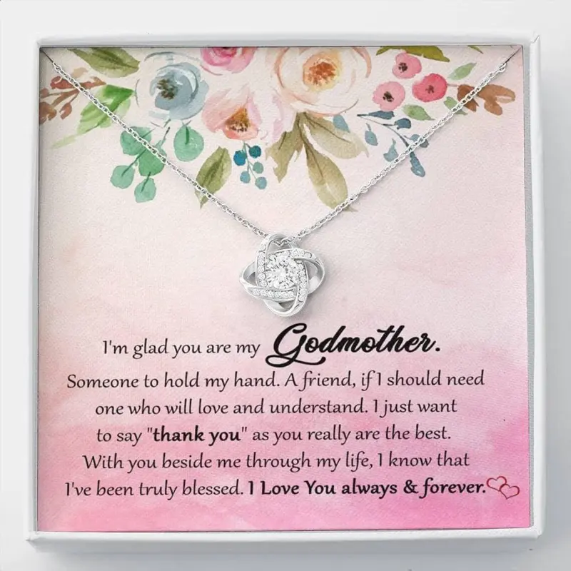 Godmother Gift, Necklace for Godmother, Mothers Day Gift for Godmother, Godmother Birthday Gift, Mothers Day Jewelry Necklace Luxury Jewelry Necklaces styles On Birthday, Xmas, Anniversary. Necklace Jewelry With Meaningful Messages Card & Box