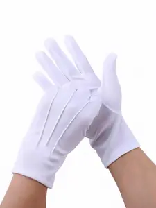White Polyacrylonitrile Formal Gloves - Thin & Durable Mittens for Ceremonial Events, Inspection and Performance