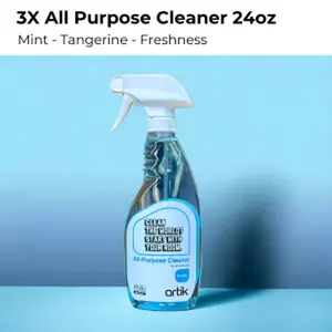 3X ALL PURPOSE CLEANER 24oz. READY TO USE.  Mint, Tangerine or Freshness. Only by Artik