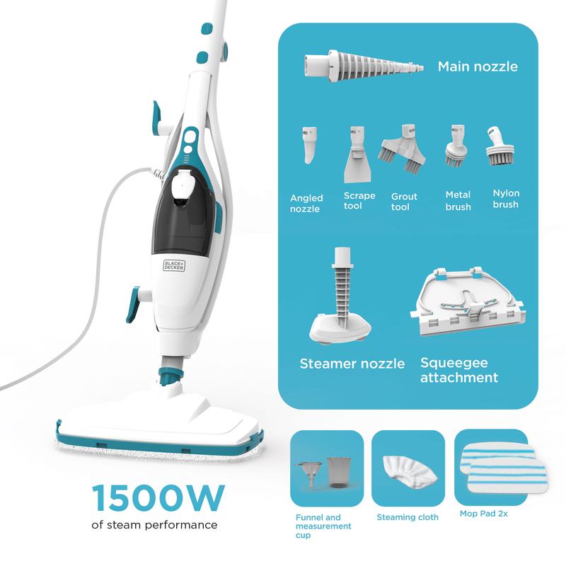 Black + Decker SteamSeries Convertible Steam Mop