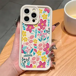 Phone case: Gao Zhu Antique White Floral Pattern TPU Shockproof Full-Body Protective Case Compatible with Apple iPhone X/Xs/Xs Max/11/12/13/14/15/16/17 Pro Max Plus