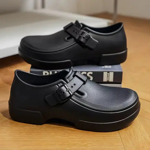TEER Men's Professional Wide Toe EVA Slip-On Mules & Clogs - Ankle, Non-Slip, Waterproof, Oil-Resistant Clinical Shoes for Medical Use, Kitchens, Laboratories, All Seasons