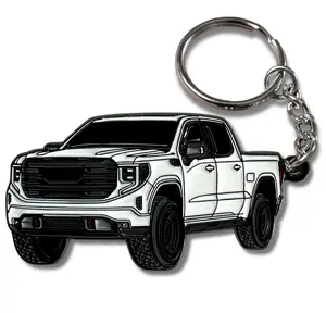 Sierra Metal Keychain compatible with GMC Sierra 1500 Accessories AT4 Denali 2025 2024 2023 2022 Fob Key Chain Truck Gift Unique Ideas for Truck Lovers