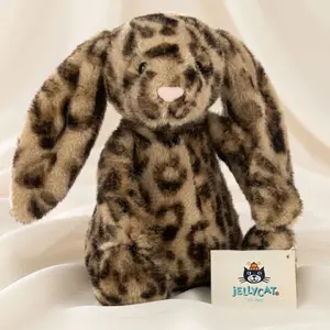 Limited Edition Jellycat Cobblehop Leopard Bunny – Soft Luxury Plush with Dust Bag, NWT