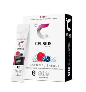 CELSIUS On-The-Go Powder Stick Packs, Zero Sugar (14 Sticks per Pack)