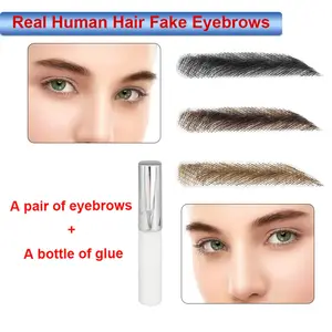 Real Hair Eyebrows Handmade Reusable Natural Look Unisex Daily Wear, Fake Beard Model Xinghao Batch Number 20241024