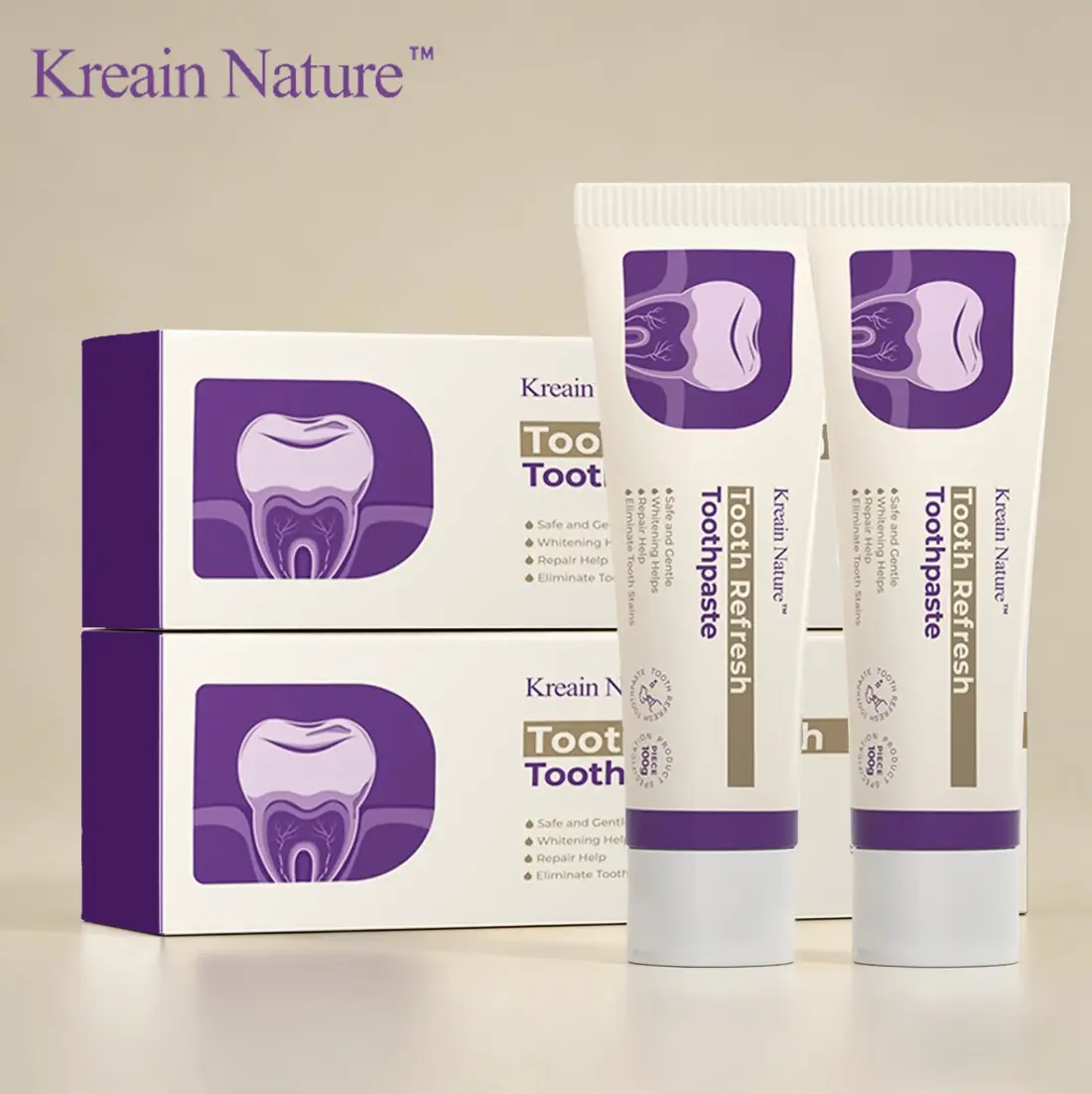 Kreain Nature Oral Care Toothpaste: All-day fresh breath, prevents tooth loss, natural ingredients, gentle care, cavity-fighting toothpaste Oral Care Product