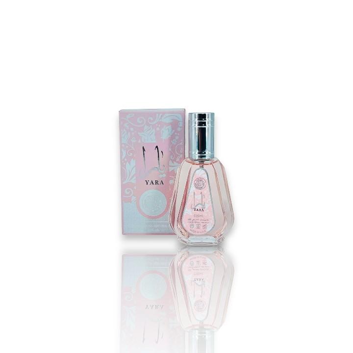 Lattafa Perfumes | 4pc Yara Set | Yara 50 ml + Yara Air Freshener 300 ml + Yara Body Spray 200 ml + Yara oil 10 ml | Women's Fragrance | Orchid - Gourmand Accord & Vanilla