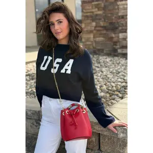 USA Cropped Sweater