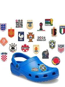 20 Piece Football Sports Series Shoe Charms Set, Trendy Shoe Decorations, DIY Personalized Shoes Accessories, Unique Gift Idea