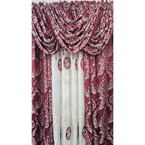 Shirley 7-Piece Luxury Curtain Set – Monalisa Embroidered Sheer with Backing Home Textile Interior Decoration Accessories