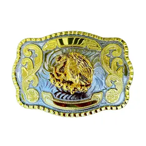 Large Escudo Mexicano Belt Buckle - Big Mexican Emblem Western Style Hebilla Grande México Gold & Silver Finish Rodeo Nights & Patriotic Festivals Unisex Iconic Design & Versatility