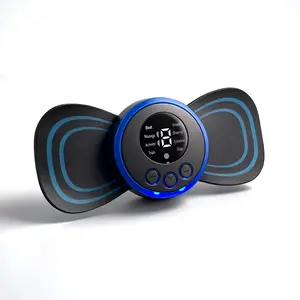 Portable EMS Pulse Neck Massager Mini Electric Therapy Device with Smart Cervical Massager for Neck Pain Relief Rechargeable Cordless 5 Modes Ergonomic Design