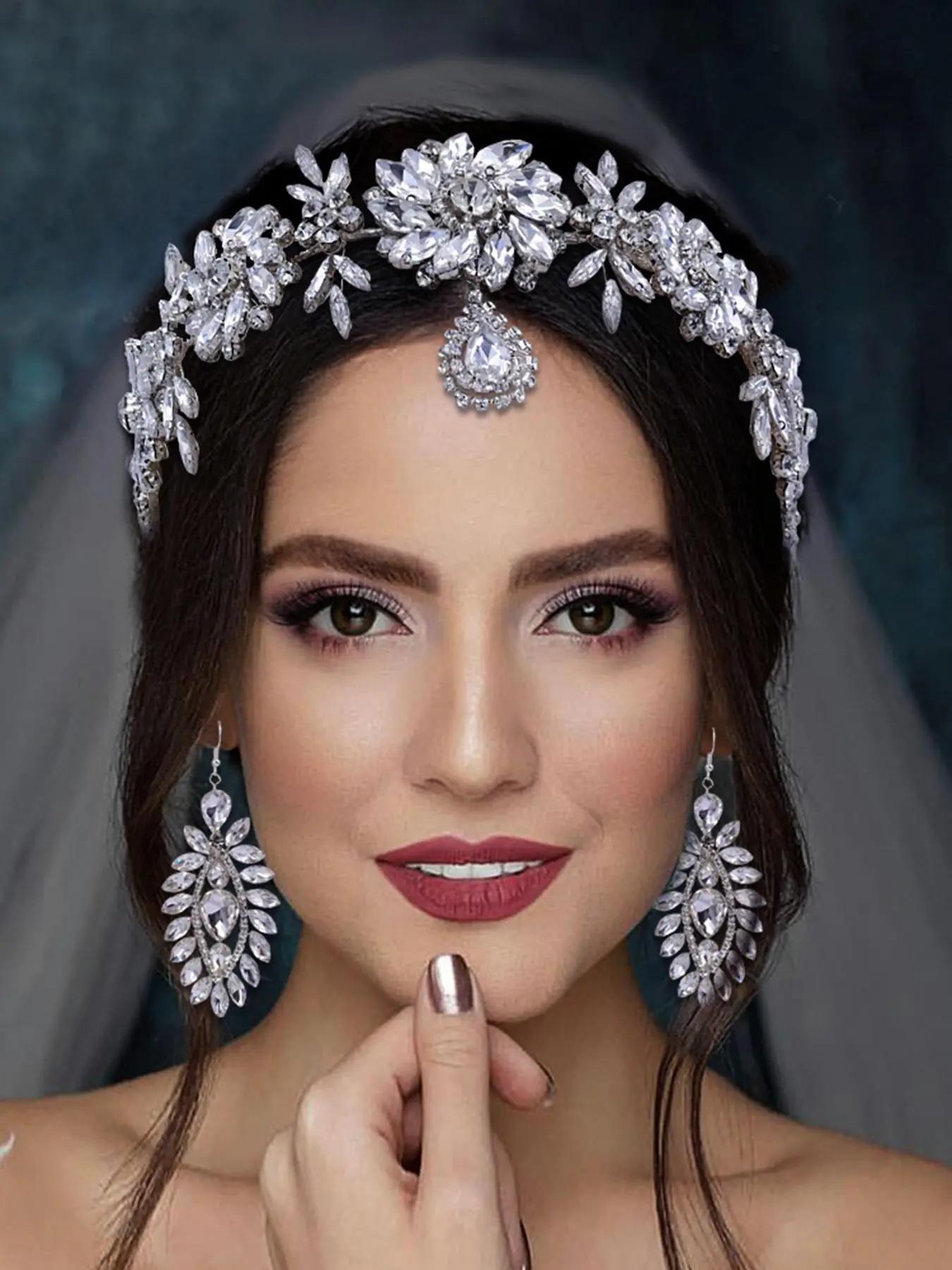Rhinestone Decorated Headband, Jasmine Princess Crown, Elegant Bridal Headwear for Wedding Bridal Party Formal Occasions, Fashion Hair Accessories for Women