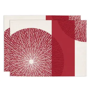 Niho Medallion Red Placemat Set (2 Placemats)