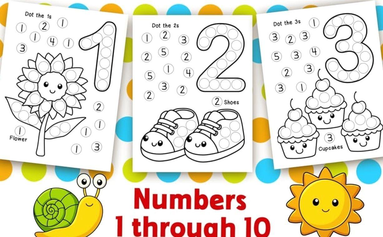 Dot Markers Activity Book: Letters, Numbers and Shapes Art Coloring for Toddlers Ages 1-3 and 2-4   Paperback – October 27, 2024