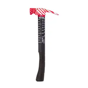 Let Freedom Swing- Flag Engraved Red Cerakote® Titanium Hammer | Fiberglass Handle