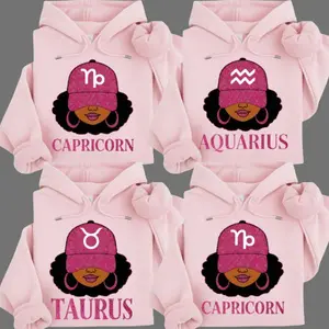 All 12 Zodiac Hoodie – Astrology Girl Graphic Hoodie with Horoscope Signs, Zodiac Birthday Gift for Women, Trendy Casual Pullover for Daily Wear, gifts for Wife, women's shirt