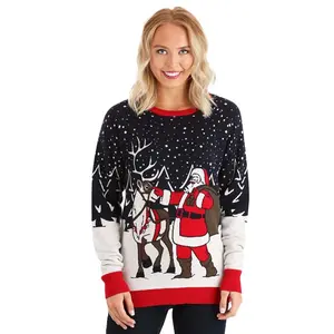 Adult Santa & Reindeer Ugly Christmas Sweater