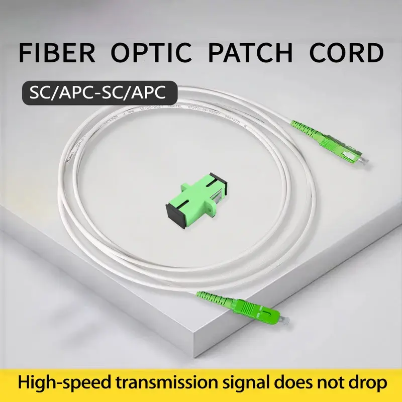 2M Single-Mode Fiber Optic Patch Cord, SC/APC-SC/APC Connectors, G657A2 Core LSZH Jacket Cable, High-Speed Internet Data Transmission, Fiber Optic Tools & Comprehensive Accessories for Corporate & Home Users, Network Components for Computers & Office, Cor