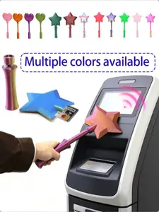 Cute Star Magic Wand NFC Payment Device, Long Nail Card Grabber, Casual Leopard Pattern Abs Material, All-Seasons Accessory