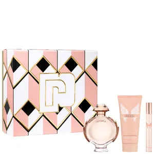 Paco Rabanne Olympea for Women 3-Piece Holiday Beauty Set, 2.7 Ounce EDP Spray + 3.4 Ounce Body Lotion + 0.34 Ounce EDP Travel Spray