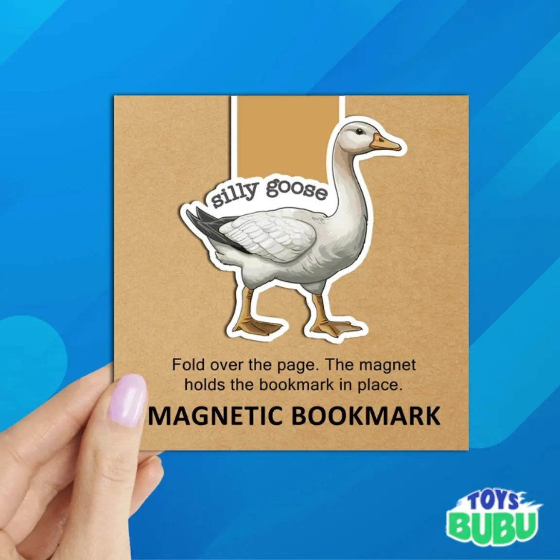 Silly Goose Magnetic Bookmark – Reversible Cute Bookmark for Book Lovers