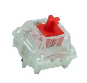 GATERON G Pro 3.0 Switch Set – POM Stem, Transparent PC Top, White Nylon Bottom, Stainless Steel Spring, SMD LED Support, Pre-lubed (3-Pin/5-Pin Optional)