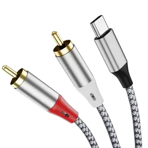 USB C to 2 RCA Stereo Adapter Cable, TYP-C to 2 RCA Audio Cable, Suitable for TVs, Computers, Mobile Phones, MP3 Players, Speakers, car radios, Tablets, amplifiers, Speakers, etc.