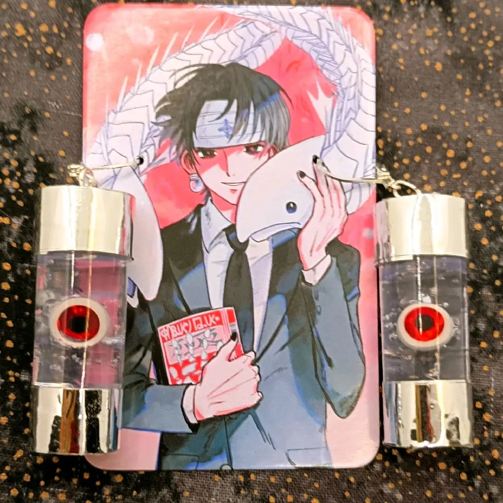 Scarlet Anime Eye Dangle Earrings - Handmade Costume Jewelry - Hypoallergenic Earrings Set - HxH Anime Gift Idea