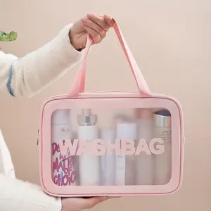 PU Matte Makeup Bag, Cosmetics Organizer, High-End Satiny Texture, Large Capacity, Lightweight, Handheld Design, Durable Material, Easy to Clean, Travel Cosmetic Bags