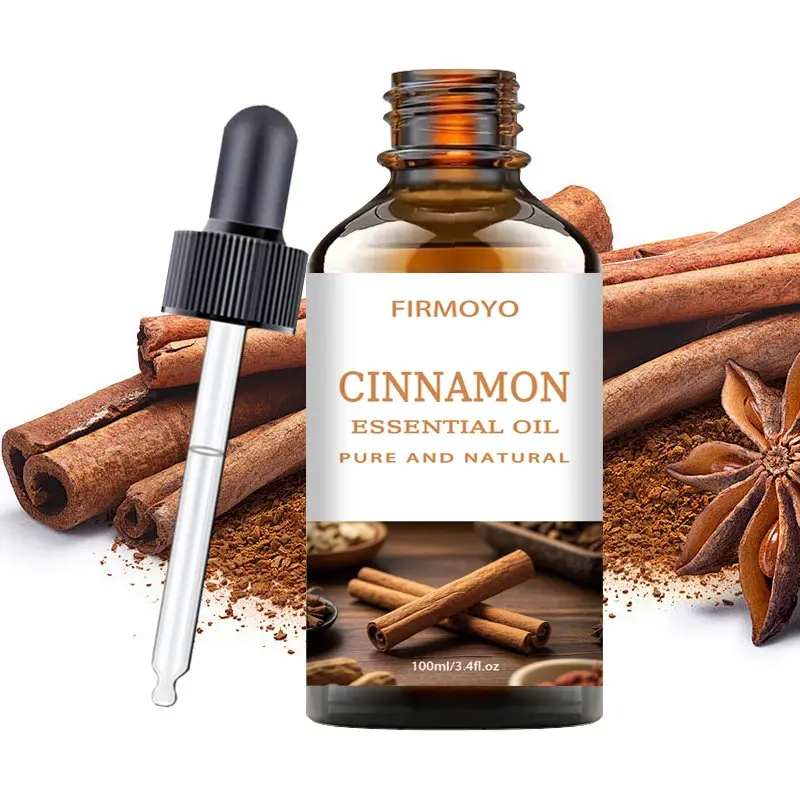 Cinnamon Essential Oil, 3.38 fl oz (100 ml), Moisturizing Massage Oil for Men and Women, Suitable for Hair and Skin Care, Massage, Humidifiers, a Gift for Meditation and Relaxation