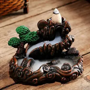 Handmade Incense Burner with 60 Cones, Waterfall Backflow Incense Holder, Fountain Decoration, Aromatherapy Ornament, Apartment Decor, Home Decor, Room Decor