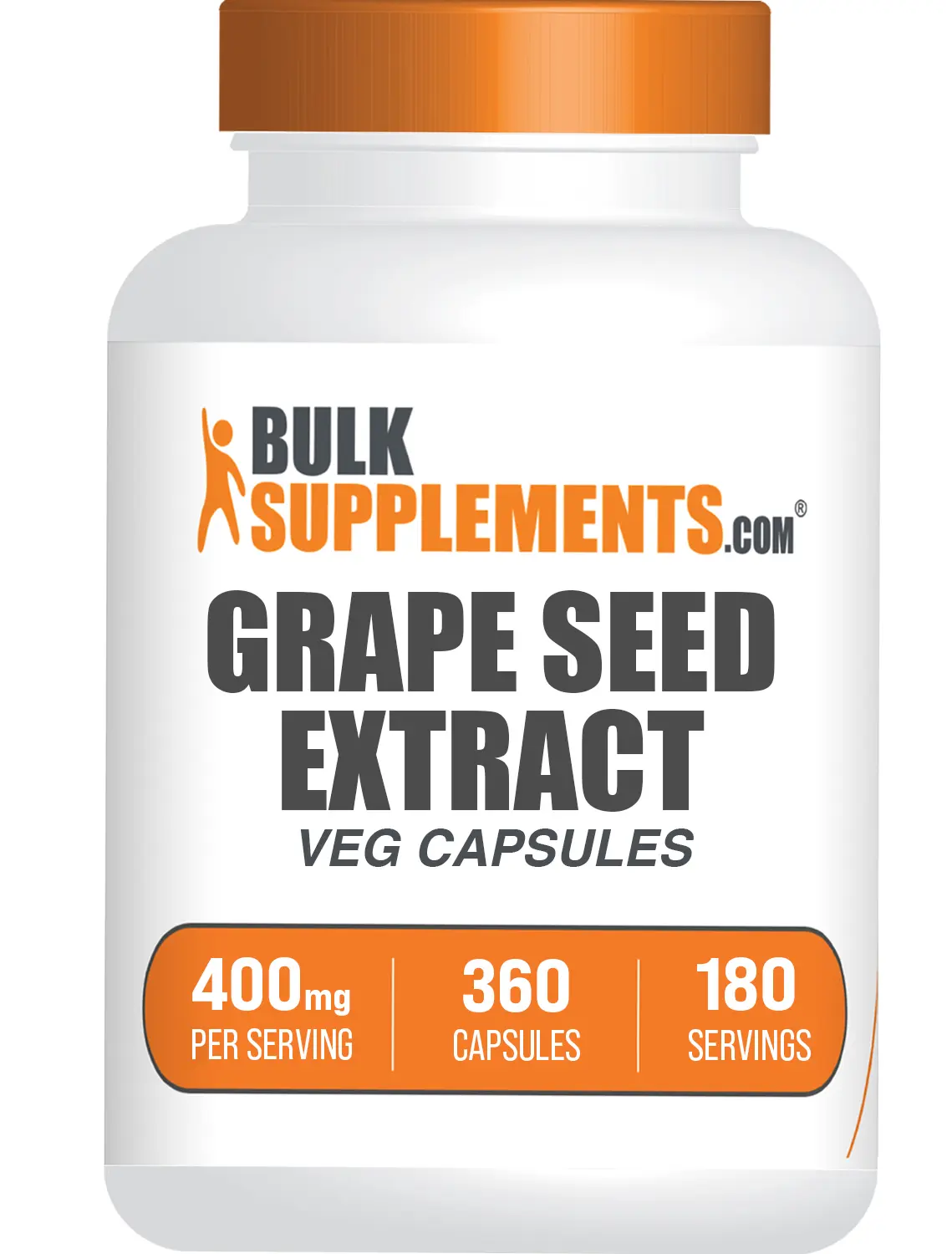 BulkSupplements Grape Seed Extract Capsules - 360 & 365 Count Options, 200-400mg Dosages - Blood Flow Supplements for a Healthier Lifestyle Dietary Support
