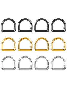12Pcs D Ring Spring Clips, Keychain Spring D Rings Hook for Car Keyring Backpack Clips Webbing Buckle Outdoor Keychain Carabiner For Leash