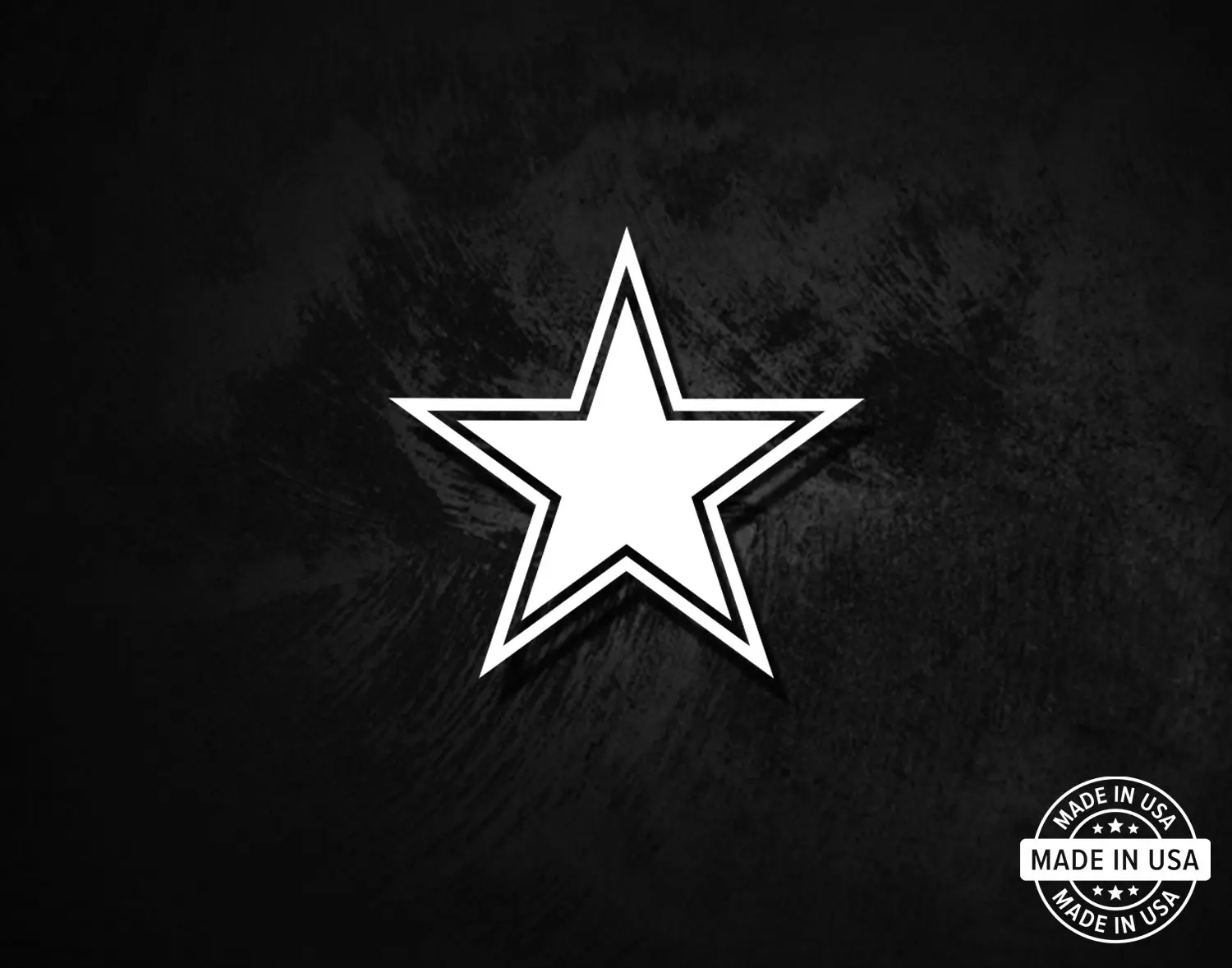 Cowboys Star Decal, Vinyl Die Cut Sticker