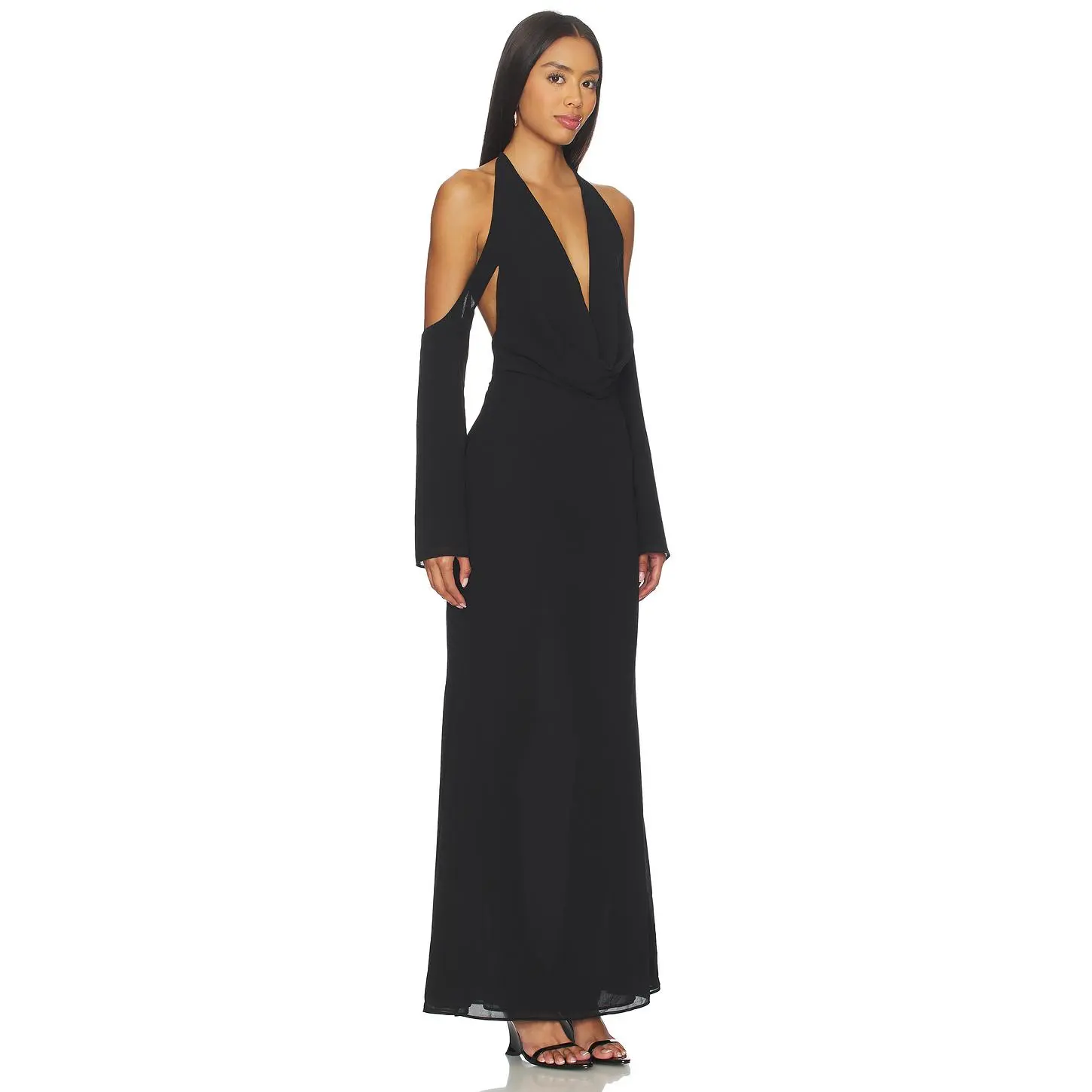 elena maxi dress in black superdown Superdown Elena Maxi Dress