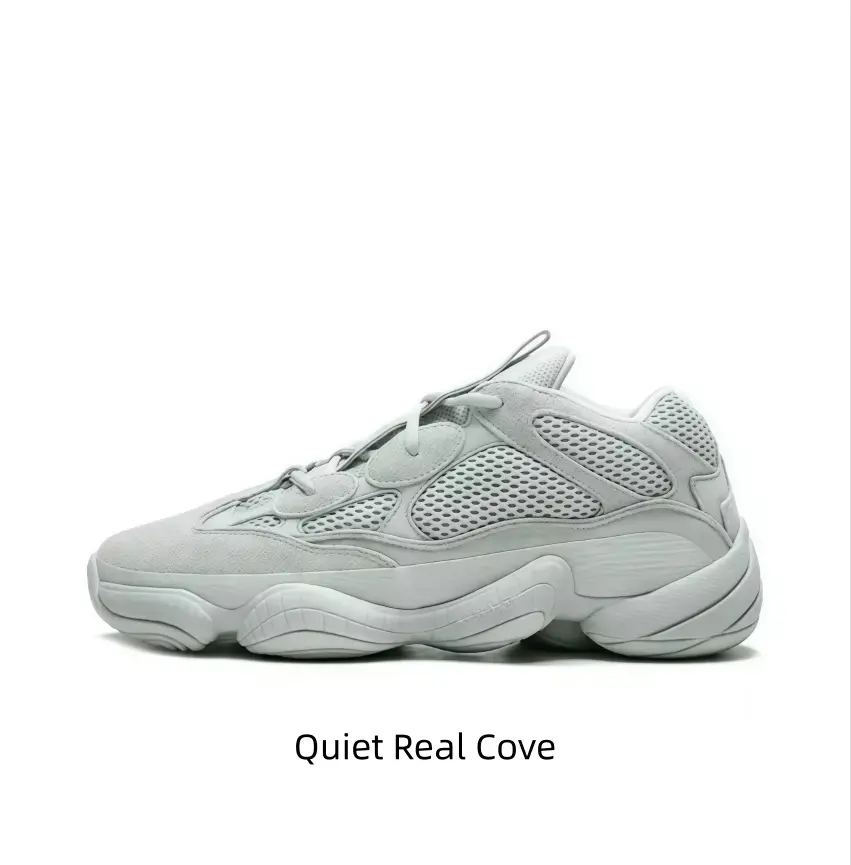 Oversized chunky dad sneakers with breathable perforated mesh layered upper