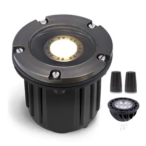 Gardenreet Brass Outdoor Open Top Well Lights