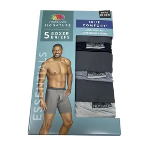 Fruit Of The Loom Mens Signature Essentials 5 Pack True Comfort Boxer Briefs