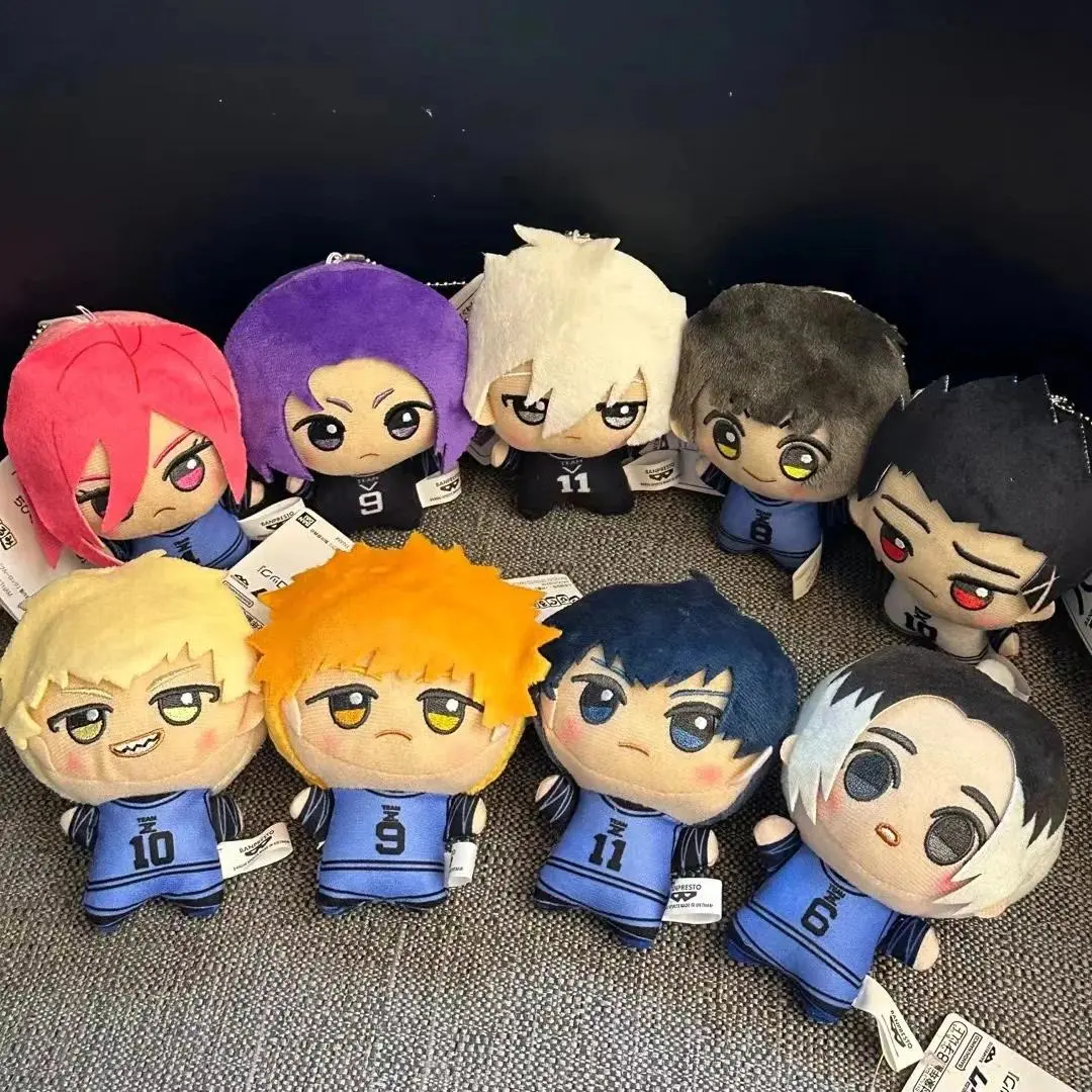 10cm 100% New Blue Lock Anime Miniature Plush Pendant Keychain Key Charms - PP Cotton Stuffed Dolls (Seishiro Nagi, Isagi Yoichi, Chigiri, Bachira Meguru, As Picture) - Cute Novelty Toy for Gifting (Toys & Hobbies)
