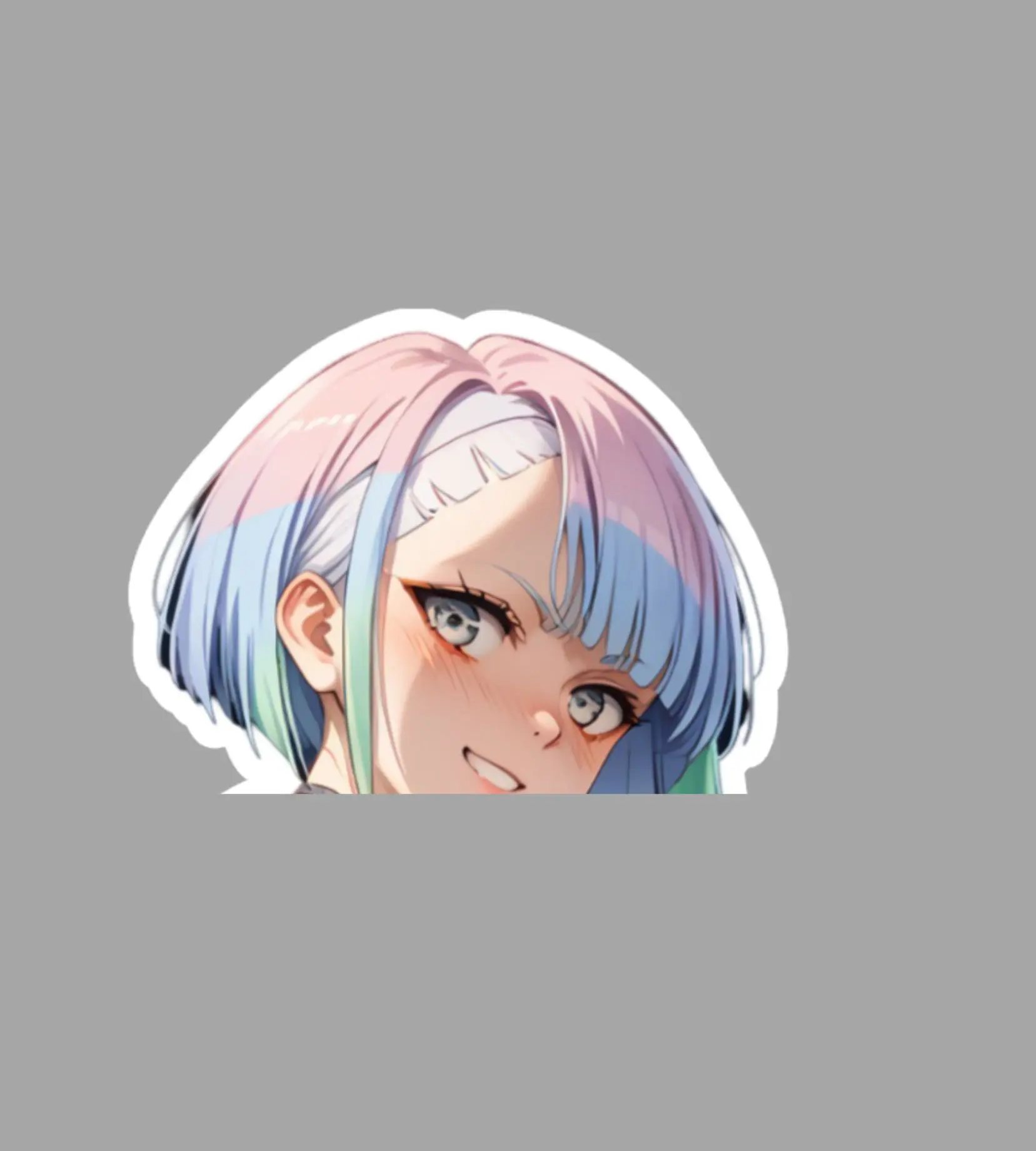 Lucy Cyberpunk Edgerunners Anime Sticker Cute Aesthetic Vinyl Decal For Laptop Water Bottle Waterproof Anime Merch Fan Gift  1