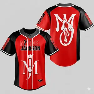 Michael Jackson Baseball Jersey Shirt – 80s Retro Outfit, Gift for Fans
